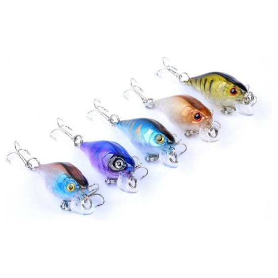5x 4.3cm Popper Crank Bait Fishing Lure Lures Surface Tackle Saltwater - Magdasmall