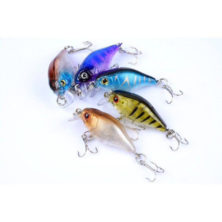 5x 4.3cm Popper Crank Bait Fishing Lure Lures Surface Tackle Saltwater - Magdasmall
