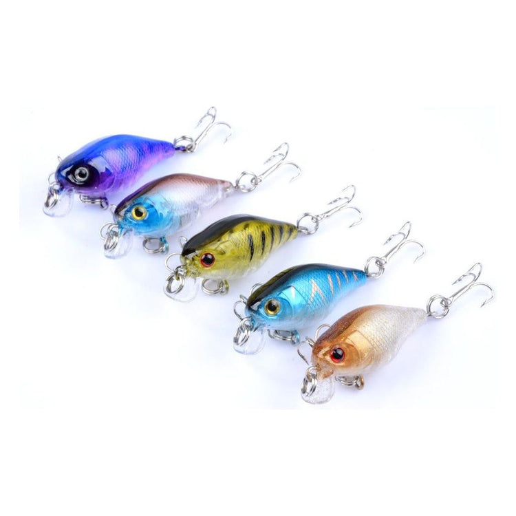 5x 4.3cm Popper Crank Bait Fishing Lure Lures Surface Tackle Saltwater - Magdasmall