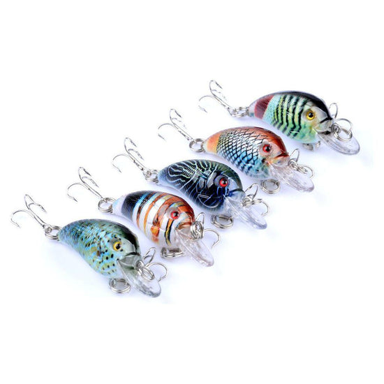 5x 4.5cm Popper Crank Bait Fishing Lure Lures Surface Tackle Saltwater - Magdasmall
