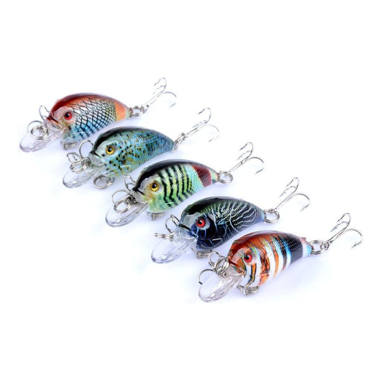 5x 4.5cm Popper Crank Bait Fishing Lure Lures Surface Tackle Saltwater - Magdasmall