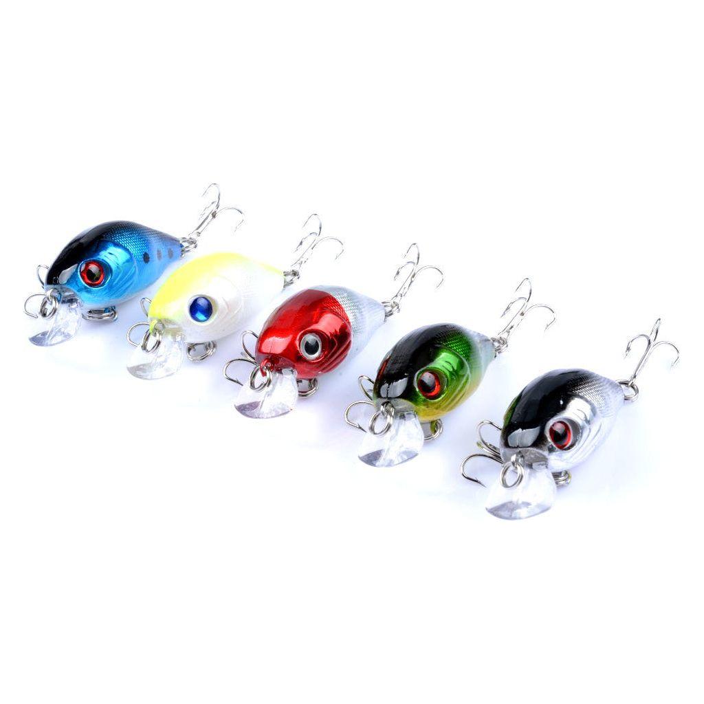 5x 5.5cm Popper Crank Bait Fishing Lure Lures Surface Tackle Saltwater - Magdasmall