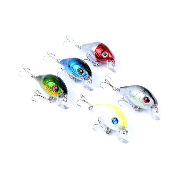 5x 5.5cm Popper Crank Bait Fishing Lure Lures Surface Tackle Saltwater - Magdasmall