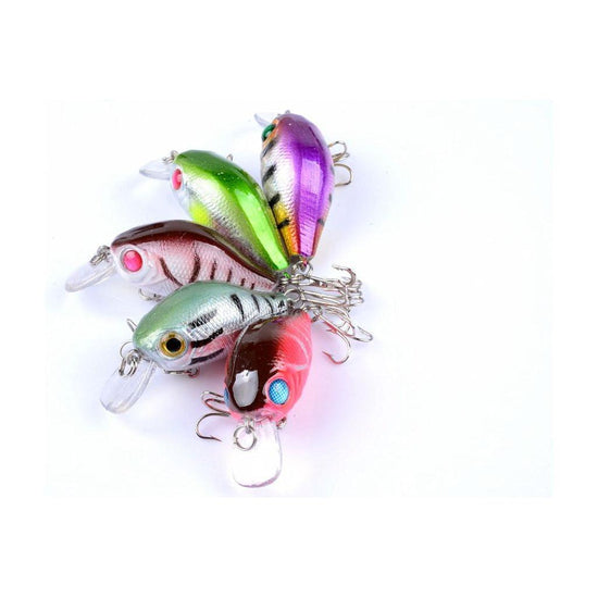 5x 5.5cm Popper Crank Bait Fishing Lure Lures Surface Tackle Saltwater - Magdasmall