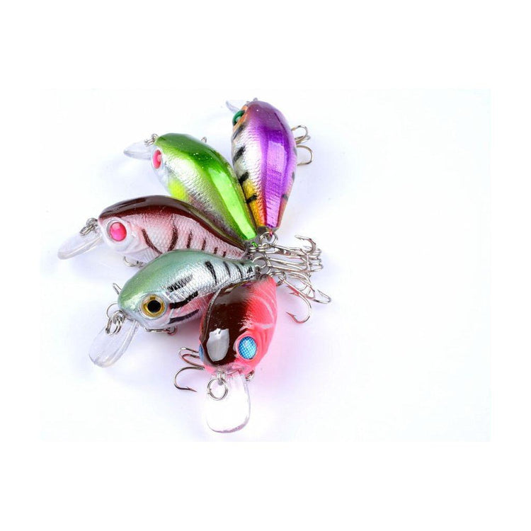 5x 5.5cm Popper Crank Bait Fishing Lure Lures Surface Tackle Saltwater - Magdasmall
