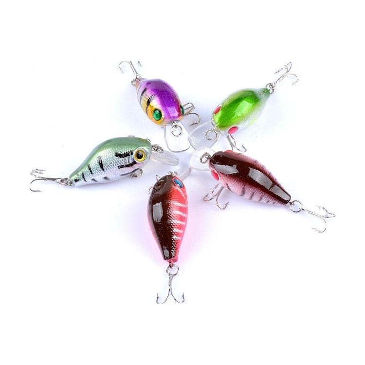 5x 5.5cm Popper Crank Bait Fishing Lure Lures Surface Tackle Saltwater - Magdasmall