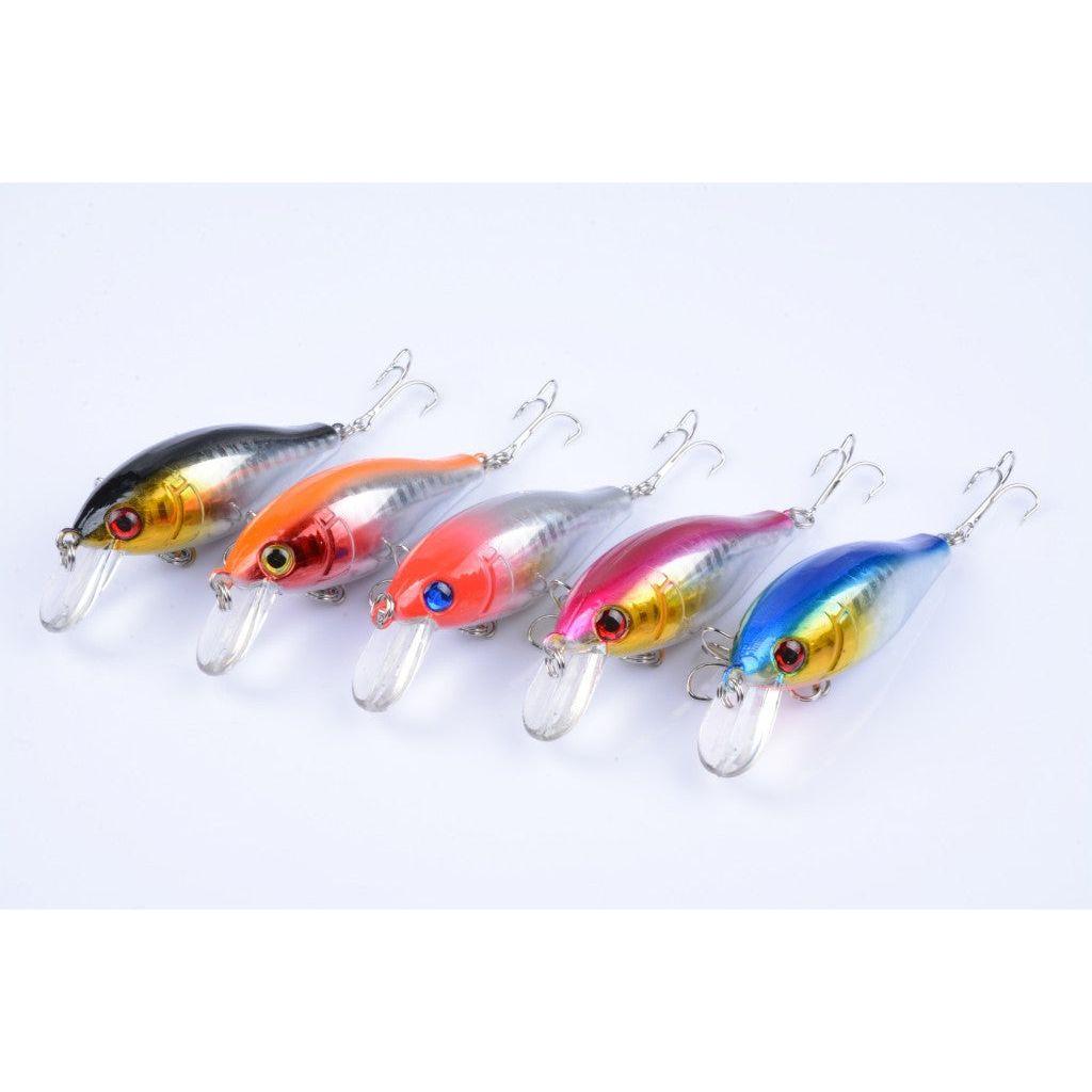 5x 7.5cm Popper Crank Bait Fishing Lure Lures Surface Tackle Saltwater - Magdasmall