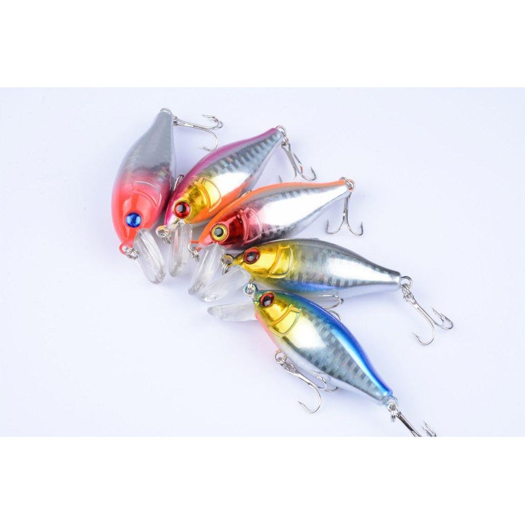 5x 7.5cm Popper Crank Bait Fishing Lure Lures Surface Tackle Saltwater - Magdasmall