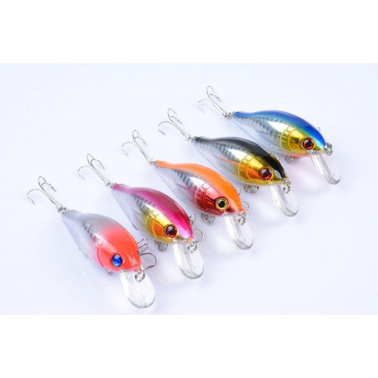 5x 7.5cm Popper Crank Bait Fishing Lure Lures Surface Tackle Saltwater - Magdasmall