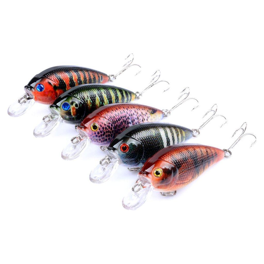 5x 7cm Popper Crank Bait Fishing Lure Lures Surface Tackle Saltwater - Magdasmall