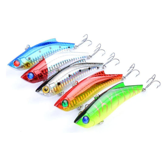 5x 9cm Vib Bait Fishing Lure Lures Hook Tackle Saltwater - Magdasmall