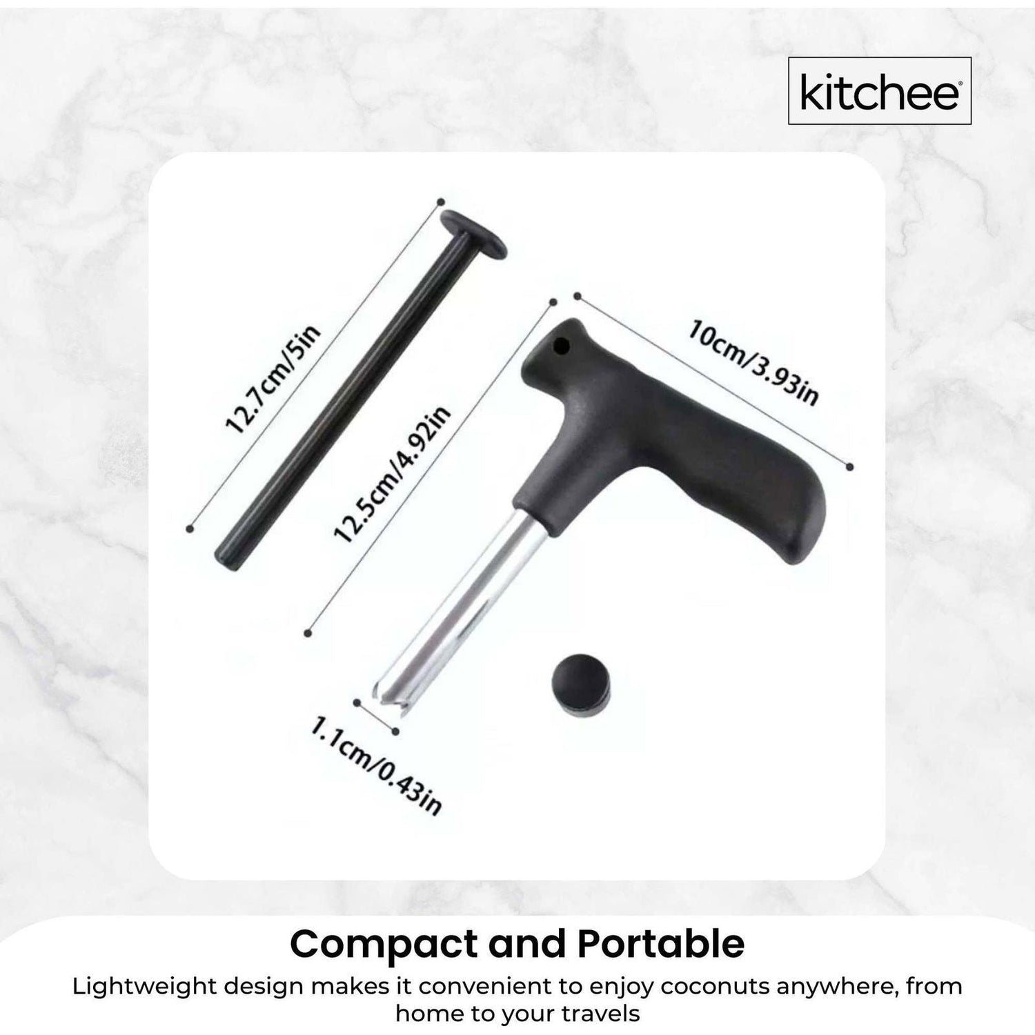 5x Kitchee Coconut Opener - Stainless Steel Hole Punch Kitchen Tool - Magdasmall