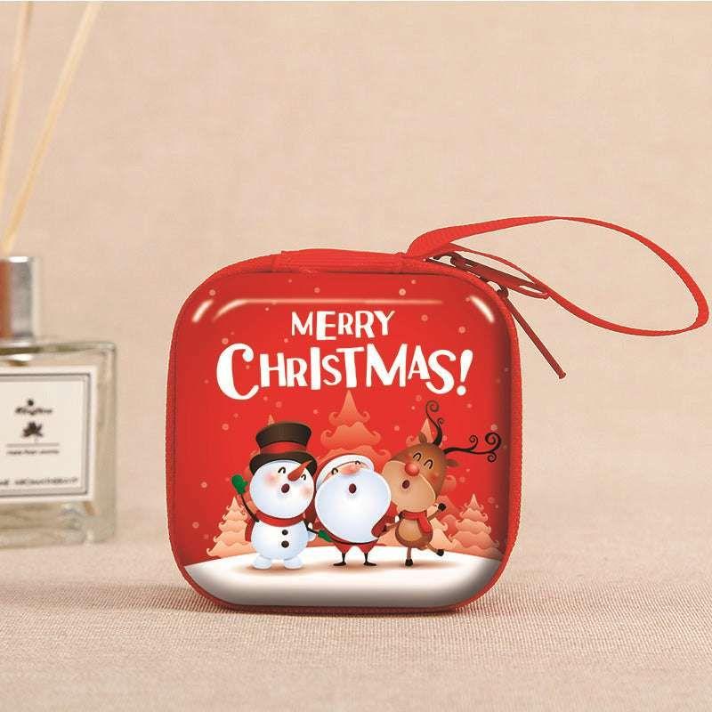 6 Pcs Set Small Gift Cute Cartoon Bags Packaging Box Christmas Coin Purse