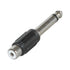 6.35mm Male to RCA Female Mono Audio Adapter Jack Connectors Nickel Plating - Magdasmall