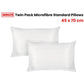 600GSM Twin Pack Microfibre Standard Pillows 45 x 70 cm - Magdasmall