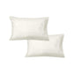 600TC Pair of Wide Self Striped Standard Pillowcases Cream - Magdasmall