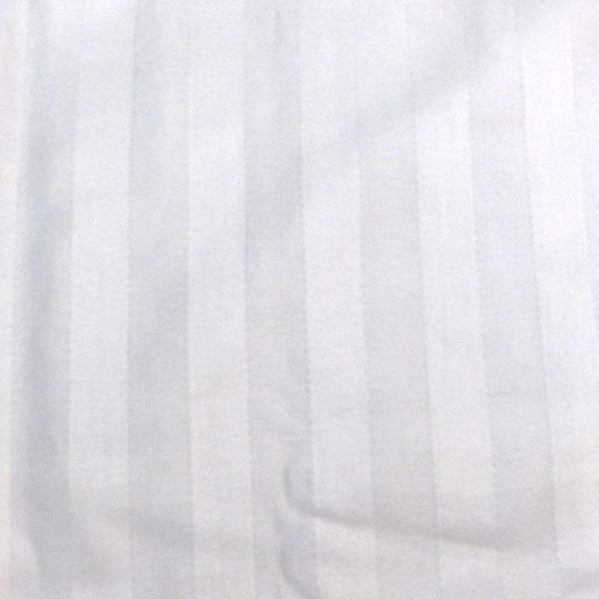 600TC Pair of Wide Self Striped Standard Pillowcases Ivory - Magdasmall
