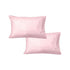 600TC Pair of Wide Self Striped Standard Pillowcases Pink - Magdasmall