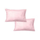 600TC Pair of Wide Self Striped Standard Pillowcases Pink - Magdasmall