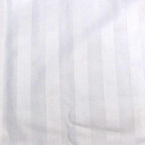 600TC Pair of Wide Self Striped Standard Pillowcases White - Magdasmall