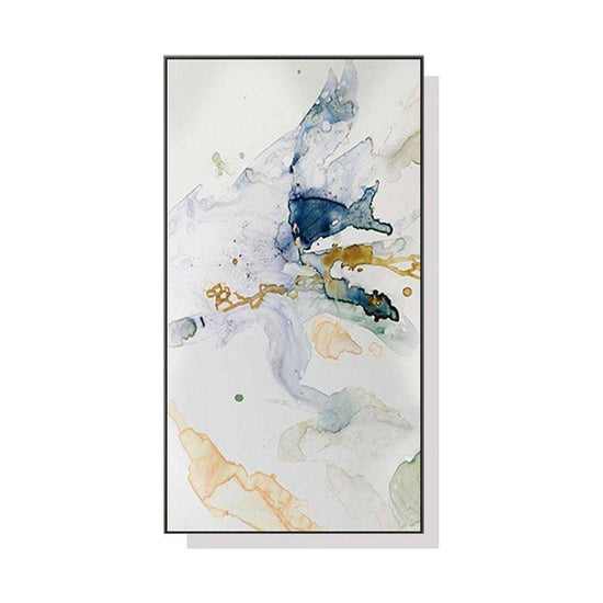60cmx120cm Abstract Watercolour Style Black Frame Canvas Wall Art - Magdasmall