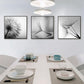 60cmx60cm Botanical dandelions 3 Sets Black Frame Canvas Wall Art - Magdasmall