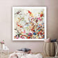 60cmx60cm Coming Spring Square Size White Frame Canvas Wall Art - Magdasmall