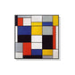 60cmx60cm Large Composition A By Piet Mondrian Black Frame Canvas Wall Art - Magdasmall