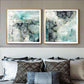 60cmx60cm Marbled Green 2 Sets Gold Frame Canvas Wall Art - Magdasmall