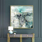 60cmx60cm Marbled Green 2 Sets Gold Frame Canvas Wall Art - Magdasmall
