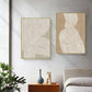 60cmx90cm Abstract Line 2 Sets Gold Frame Canvas Wall Art