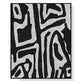 60cmx90cm Abstract Black Artwork Black Frame Canvas Wall Art - Magdasmall