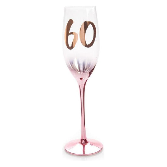 60th Birthday Blush Campagne Flute - Magdasmall