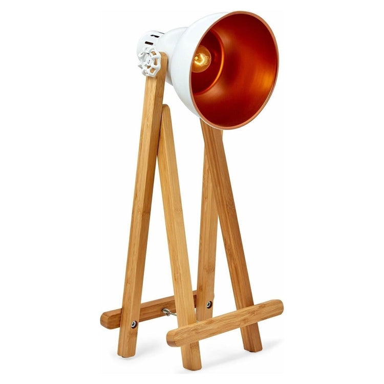 61cm Bamboo Easel Table Lamp Modern Scandi Designer Desk Light Bedroom Office - Magdasmall