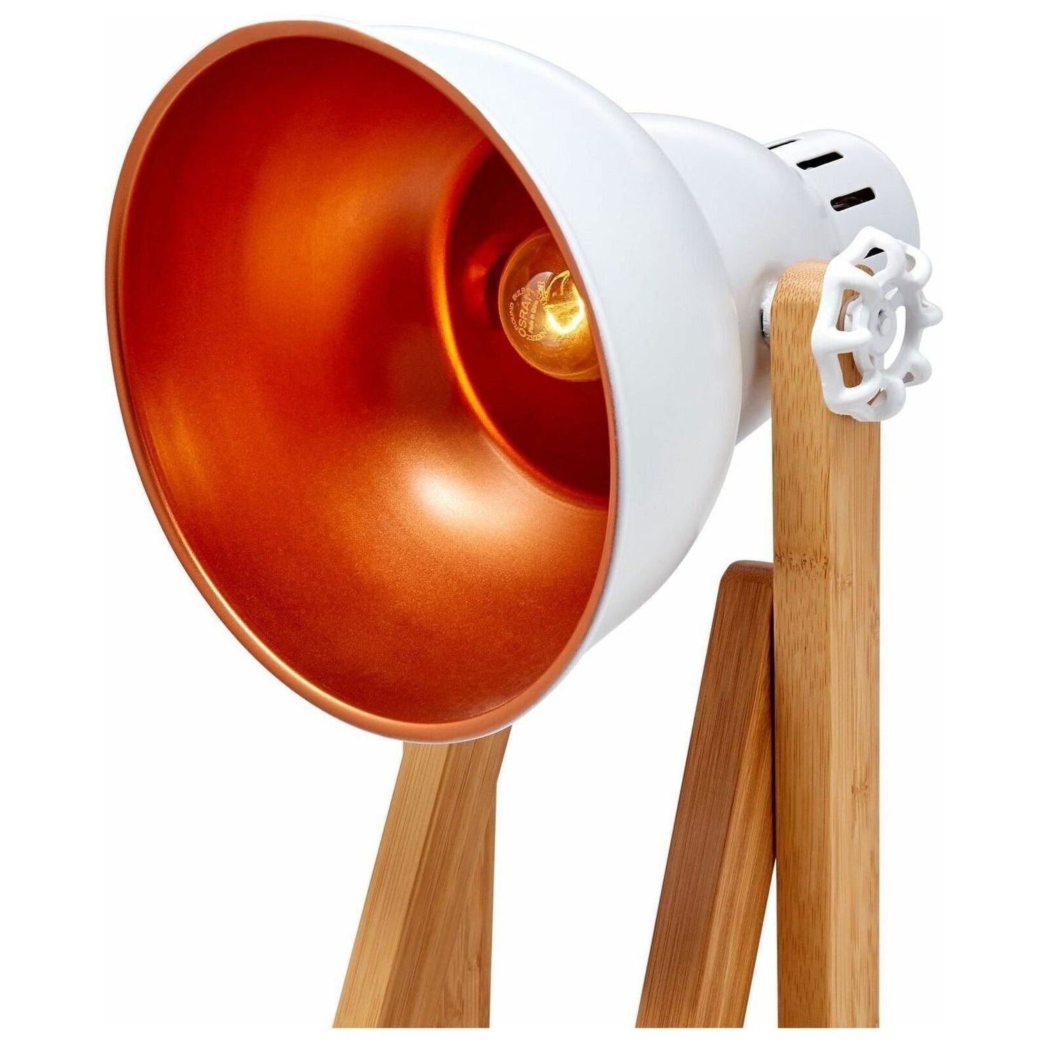 61cm Bamboo Easel Table Lamp Modern Scandi Designer Desk Light Bedroom Office - Magdasmall