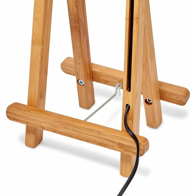 61cm Bamboo Easel Table Lamp Modern Scandi Designer Desk Light Bedroom Office - Magdasmall