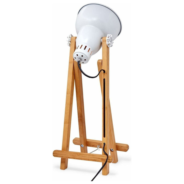 61cm Bamboo Easel Table Lamp Modern Scandi Designer Desk Light Bedroom Office - Magdasmall