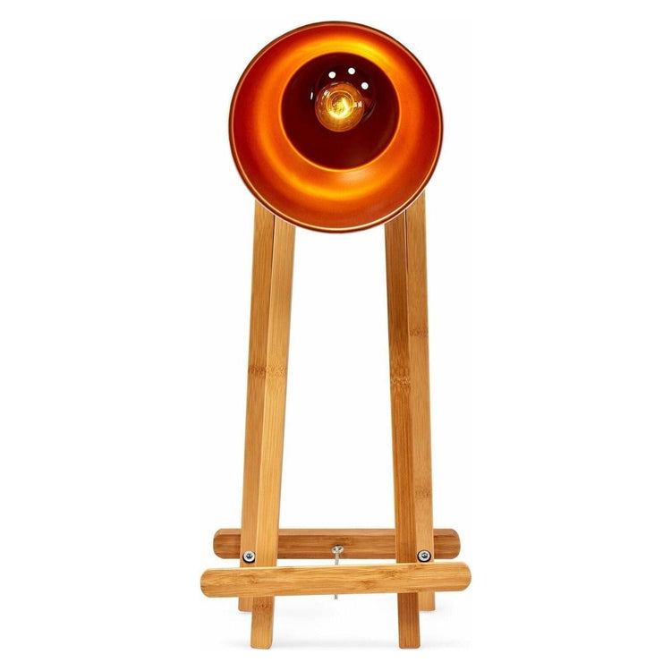 61cm Bamboo Easel Table Lamp Modern Scandi Designer Desk Light Bedroom Office - Magdasmall