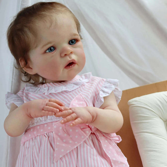 65cm Finished Huge Sandie Reborn Toddler Girls 3D Painted Lifelike Real Doll- Handmade - Magdasmall