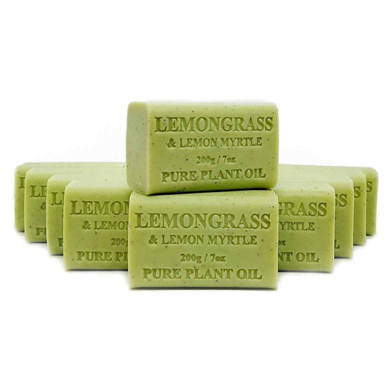 65x 200g Plant Oil Soap Lemongrass Lemon Myrtle Pure Vegetable Bar Australian - Magdasmall