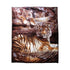 675gsm 2 Ply 3D Print Faux Mink Blanket Queen 200x240 cm Tiger Family - Magdasmall