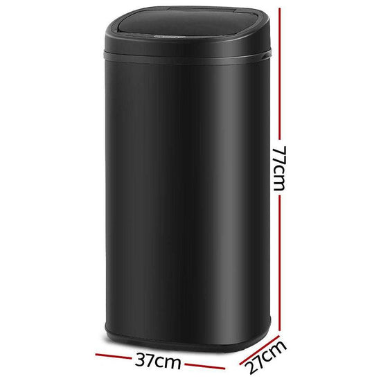 68L Motion Sensor Rubbish Bin - Black - Magdasmall