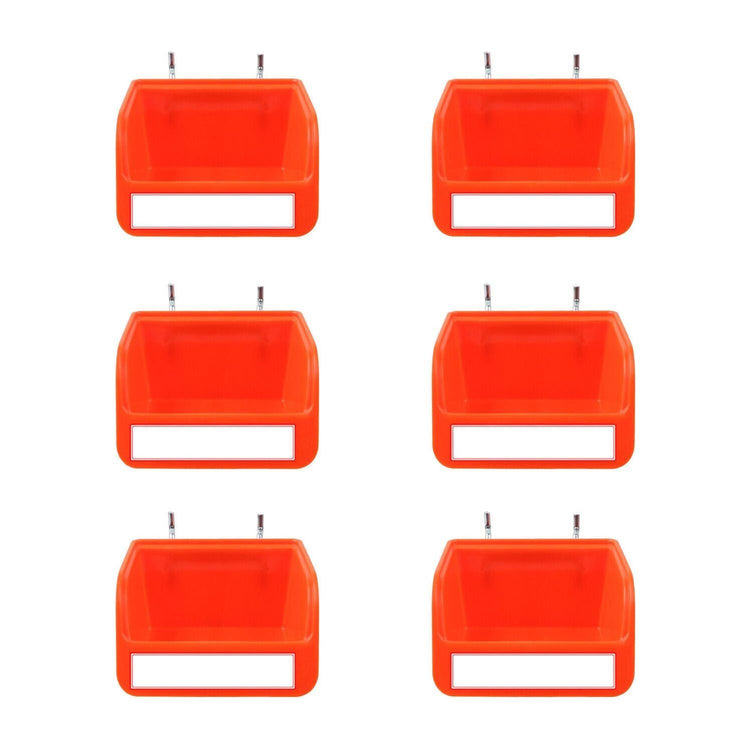 6Pc Pegboard Bins Peg Board Parts Storage With Steel Hooks Tools Organiser Tray - Magdasmall