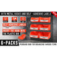 6Pc Pegboard Bins Peg Board Parts Storage With Steel Hooks Tools Organiser Tray - Magdasmall