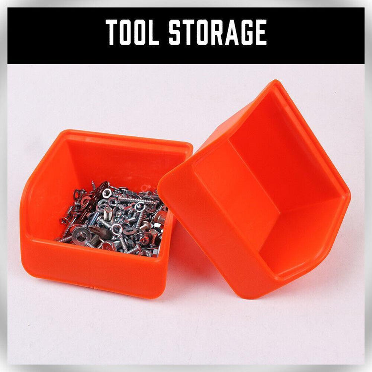 6Pc Pegboard Bins Peg Board Parts Storage With Steel Hooks Tools Organiser Tray - Magdasmall