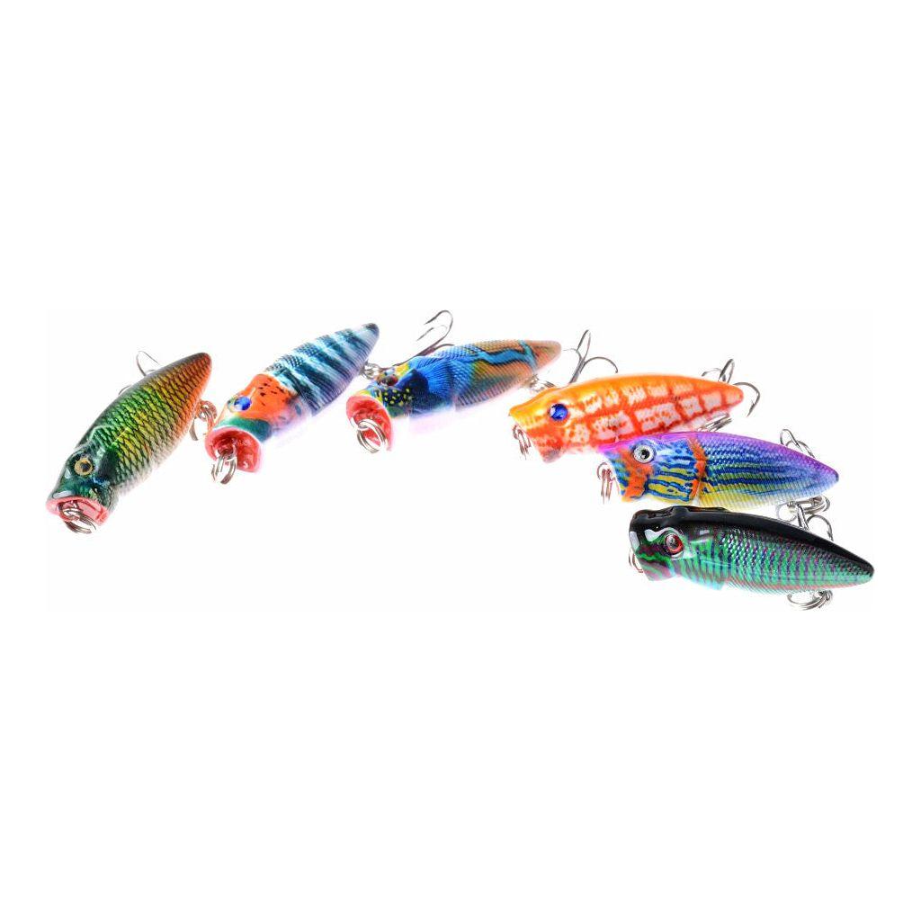 6X 3.5cm Popper Poppers Fishing Lure Lures Surface Tackle Fresh Saltwater - Magdasmall