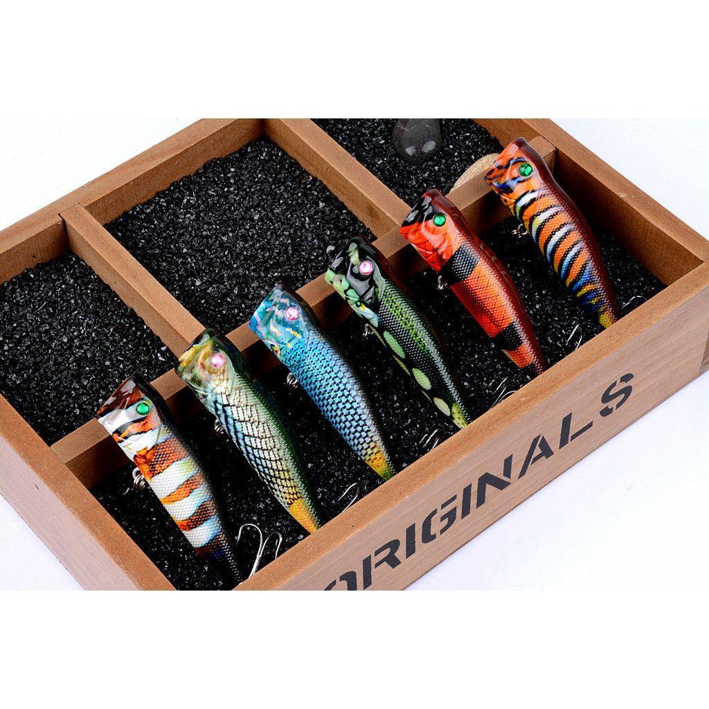 6X 7cm Popper Poppers Fishing Lure Lures Surface Tackle Fresh Saltwater - Magdasmall