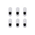 6X Rexy Cushion No Show Ankle Socks Large Non-Slip Breathable WHITE - Magdasmall