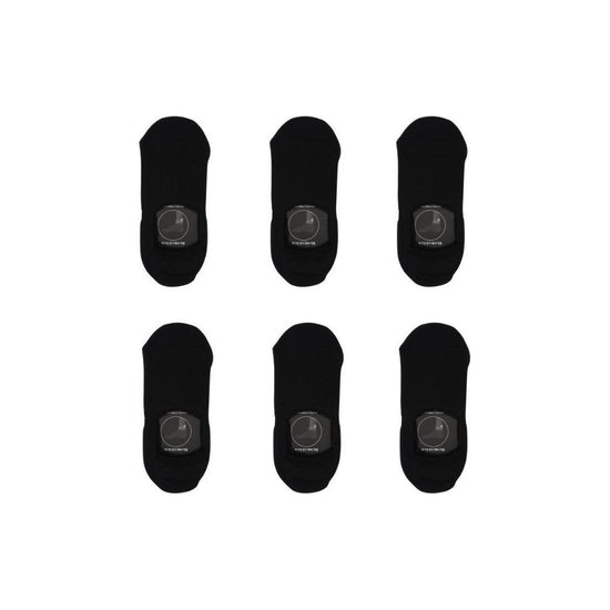 6X Rexy Cushion No Show Ankle Socks Medium Non-Slip Breathable BLACK - Magdasmall