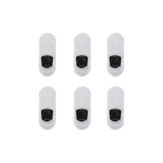 6X Rexy Cushion No Show Ankle Socks Medium Non-Slip Breathable WHITE - Magdasmall